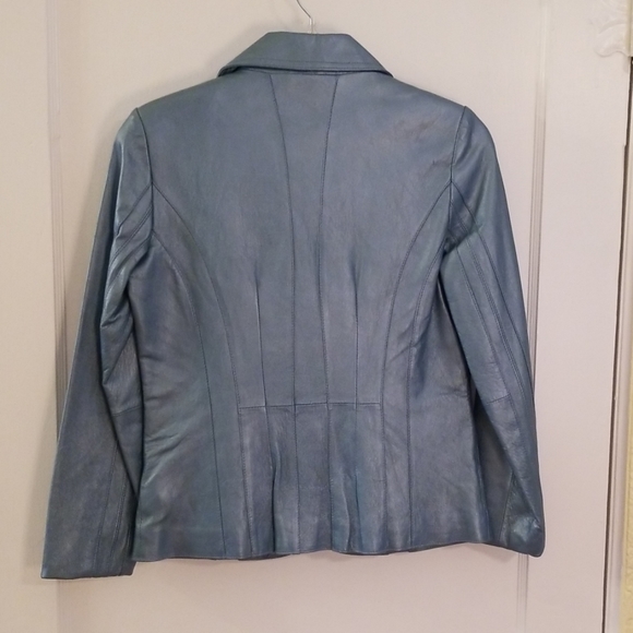 Leather blazer - NWOT - Picture 2 of 5